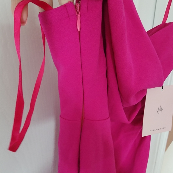 Hello Molly Vibrant Pink One-Shoulder Dress - Picture 3 of 9